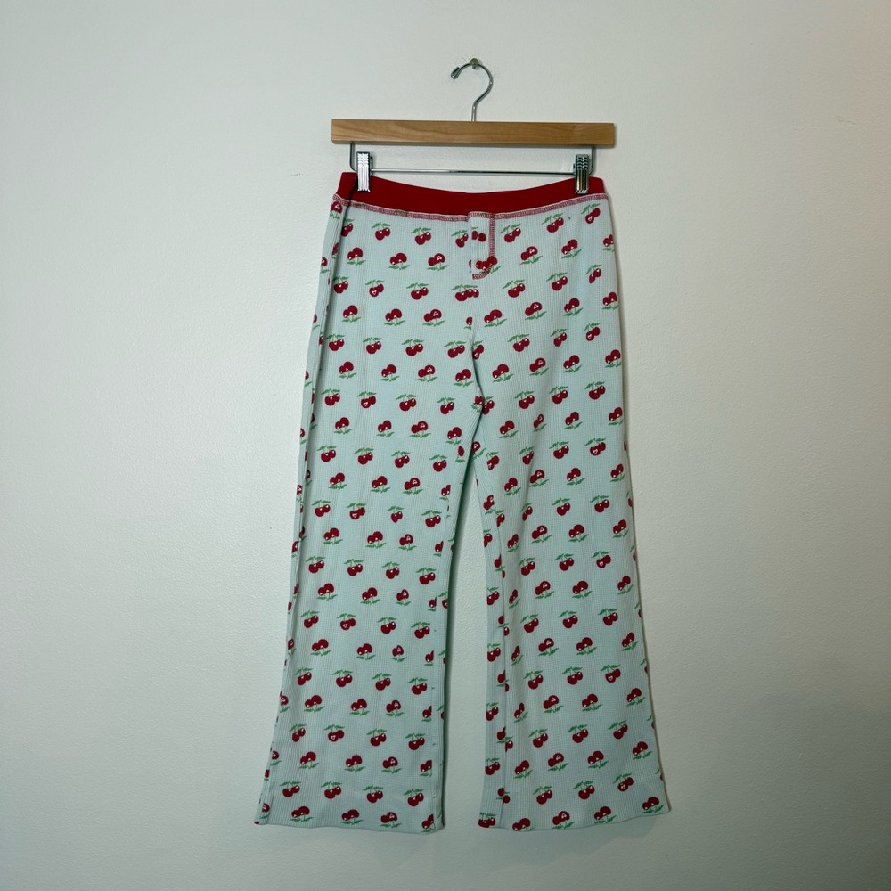 Mudd Vintage 90s Y2K Low Rise Cherry Print Lounge Capri in waffle knit small